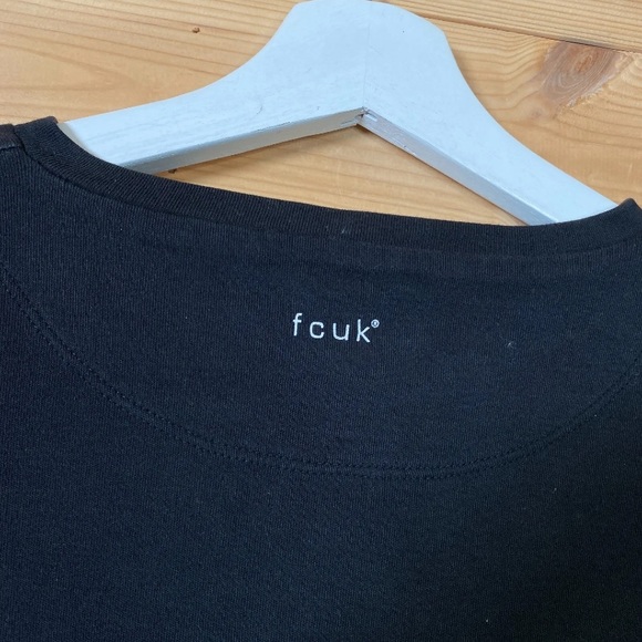 026 Vintage FCUK T Shirt 90s "FCUK Holiday" Grey Large - Picture 6 of 10